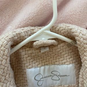 Jessica Simpson coat. Gently used. Silver buttons. Lined. Pale pink color.